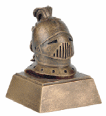 4 inch tall gold color Knight school team mascot statue